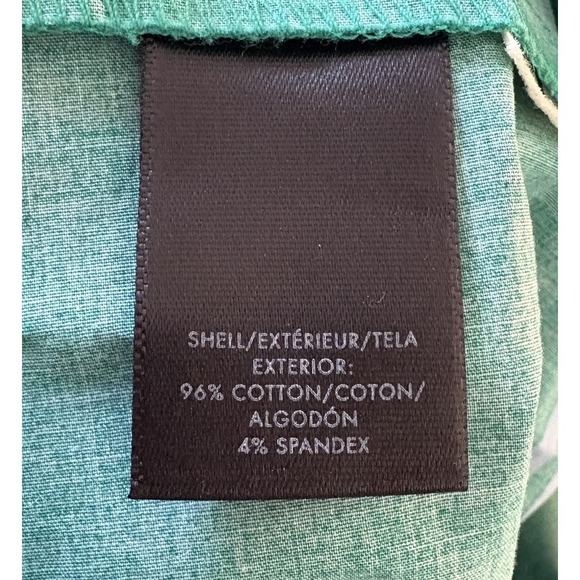 Ann Taylor Off Shoulder Striped Poplin Belted 3/4 Sleeve Dress Size 8 - Picture 5 of 7